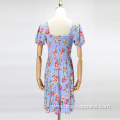 floral print short sleeve dresses